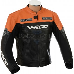 Replica Unofficial Harley Davidson V-Rod Leather Motorcycle Jacket